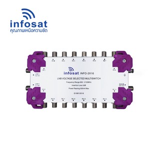 INFOSAT Multi-Switch INF-2X16 สำหรับ 1 จานดาวเทียม 16 จุดรับชมอิสระ