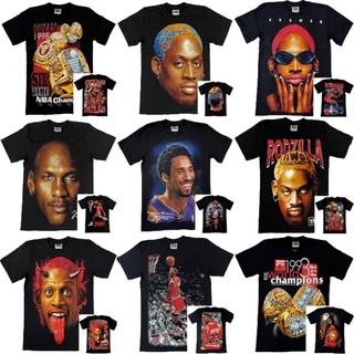 เสื้อแฟชั่นผญ - เสื้อเอ็นบีเอสตาร์กีฬาพิมพ์ผ้าฝ้ายเสื้อยืด Rodman Tshirt สําหรับผู้ชายผู้หญิง Unisex