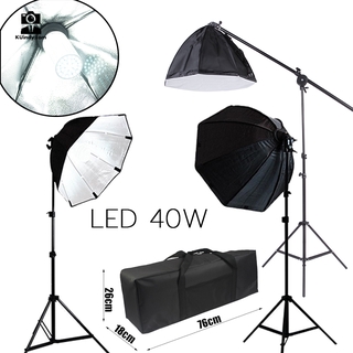 โคมไฟSOFTBOX แปดเหลี่ยม แนววินเทจ 1ชุด 3ตัว พร้อมกระเป๋า(ไฟLED40W)