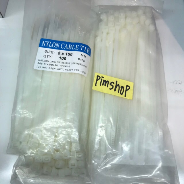 สายเคเบิ้ลไทร์ cable ties แบบหนา ขนาด 6 8 10 12 นิ้ว 100ชิ้น