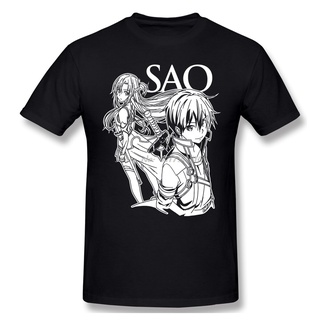 เสื้อยืด ผ้าฝ้าย พิมพ์ลายอนิเมะ Sword Art Online สไตล์ฮาราจูกุ สตรีท สําหรับผู้ชายสามารถปรับแต่งได้