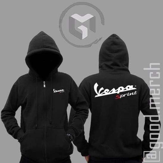 Vespa Sprint เสื้อกันหนาวแจ็คเก็ตผู้ชาย & 39;s Distro Hoodie ซิปขนแกะพิมพ์หน้าจอสําหรับผู้ชายและผู้หญิงธรรมดา