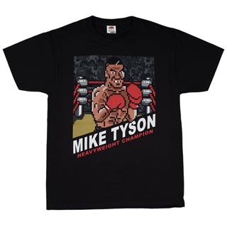 เสื้อยืดแขนสั้นลําลอง คอกลม พิมพ์ลาย Mike Tyson Pixel Knock Out Nes Series ขนาดใหญ่ คุณภาพสูง สไตล์สตรีท สําหรับผู้ชาย