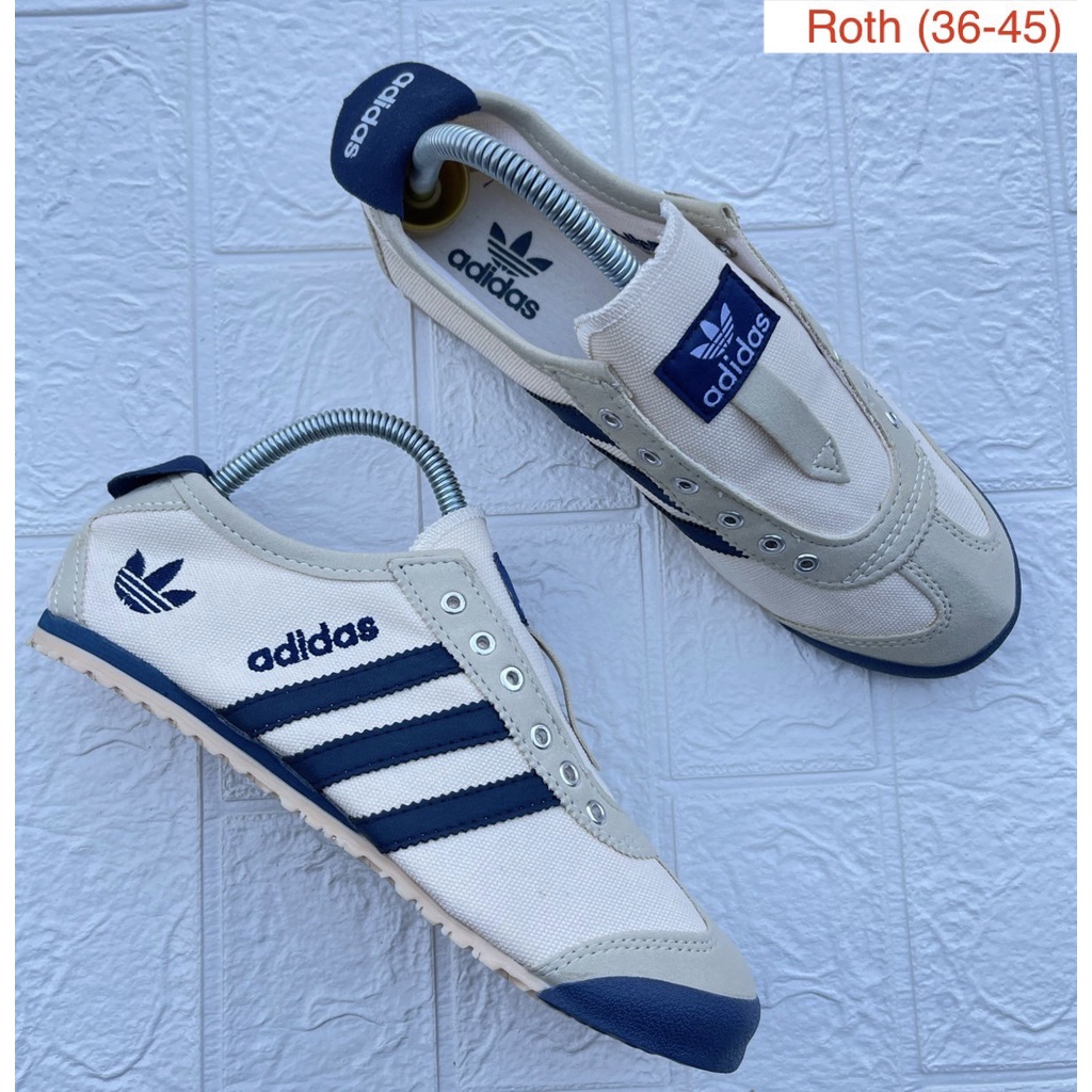 รองเท้าผ้าใบ Adidas แบบสวม ไซส์ 36-45 (+1ไซส์จากไซส์ปกติ) รองเท้าผ้าใบผู้หญิง ผู้ชาย