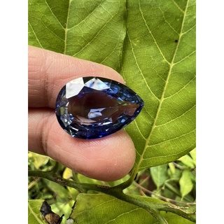 Synthetic Blue sapphire 15x20mm 20 carats corundum hardness 9