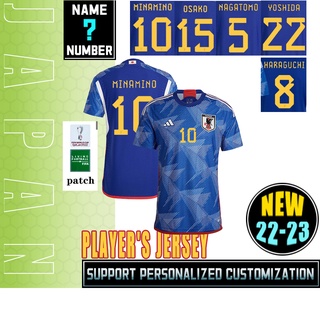 เสื้อกีฬาแขนสั้น ลายทีมชาติฟุตบอลชั้นนํา Japan 22-23 ไซซ์ S-2XL