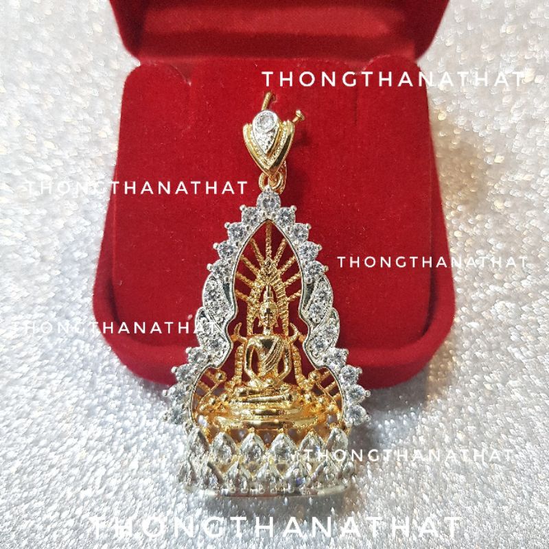 จี้พระพุทธชินราช ซุ้มกรอบเพชร ช่วยเรื่องโรคภัยไข้เจ็บ เสริมความรุ่งเรืองและโชคลาภ พระพุทธชินราช พระไทย จี้พระไทย