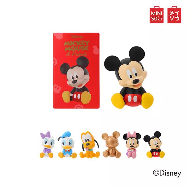 [เลือกแบบได้] MINISO กล่องสุ่ม โมเดล Mickey Mouse Q-version Figures Mystery box Blind box มินิโซ มิกกี้ มินนี่