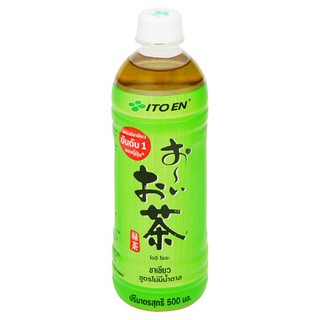 🔥*พร้อมส่ง*🔥 โออิ โอฉะ ชาเขียว สูตรไม่มีน้ำตาล 500มล. Oiocha green tea without sugar 500 ml.