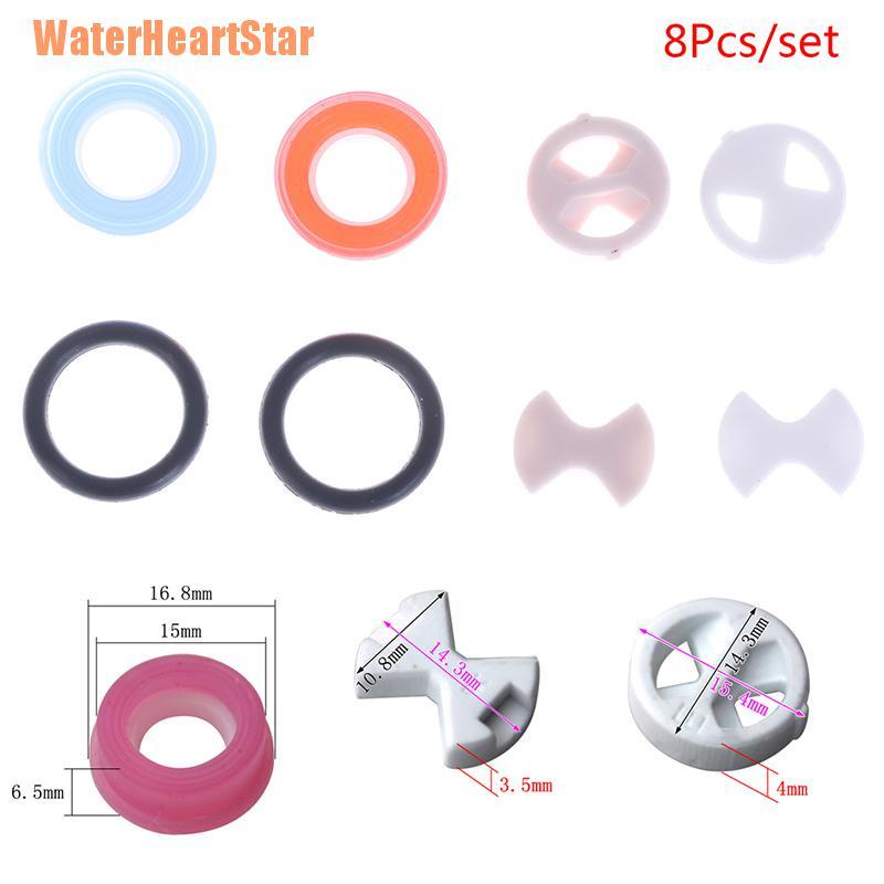 (Waterheartstar) วาล์วเซรามิก 1/2 นิ้ว สําหรับท่อประปา 8 ชิ้น ต่อชุด