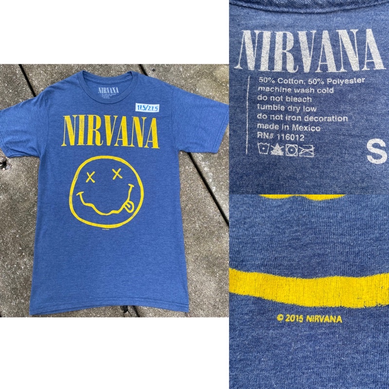 เสื้อวง NIRVANA Size S ตอกปี 2015 ป้ายปั๊มคอ ของแท้มือ2