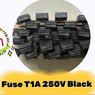 Fuse T1A 250V Black. (1 ชุด มี 10 ตัว)