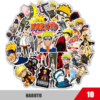 ชุดสติ๊กเกอร์ Naruto อะนิเมะญี่ปุ่นกราฟฟิตีกันน้ำ, 10 แผ่น