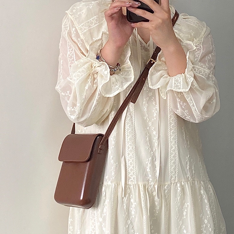 พร้อมส่ง case bag กระเป๋าหนังใส่โทรศัพท์สุดคิ้วท์ ลุคหอมหวานงานคาเฟ่ ...