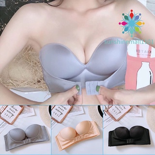 ชุดชั้นใน Push Up Bra กันลื่นเปลือยหลังไม่มีรอยต่อด้านหน้า