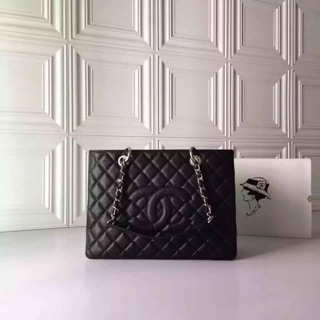 ❌Sale7590ใบเดียว❌Chanel GST Caviarskin (Ori)📌size 33 cm.📌 📌สินค้าจริงตามรูป เนื้องานสวยงาม หนังแท้ป่องสวย 📌กล่อง ถุง