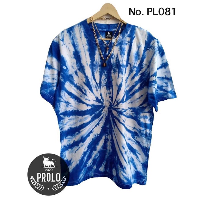 เสื้อมัดย้อม ก้นหอยฟ้าขาว ผ้าCottonแท้100%