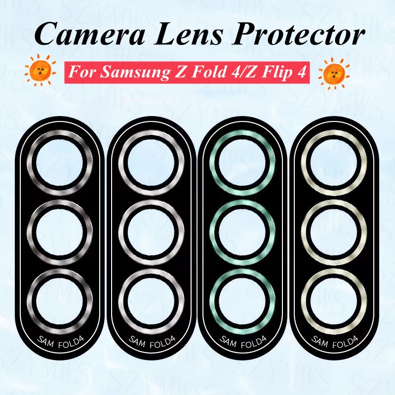 ฟิล์มกระจกนิรภัยกันรอยเลนส์กล้อง โลหะ ฝาพับ สําหรับ Samsung Galaxy Z Fold 4 Z Flip 4Screen Protector