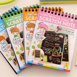 🔥ราคาส่ง🔥สมุดโน๊ตขูดสีรุ้งเล่มเล็กเกาหลี✔️พร้อมส่ง(🎲สุ่มลาย)สมุดวาดรูป เครื่องเขียน สมุดโน๊ต