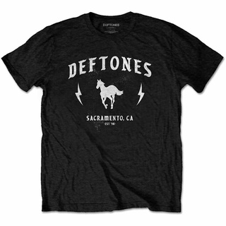 เสื้อยืดผ้าฝ้ายพิมพ์ลายขายดี เสื้อยืดลําลอง แขนสั้น พิมพ์ลาย Deftones electric pony เข้ากับทุกการแต่งกาย สําหรับผู้ชาย