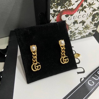 ต่างหู กุชชี่ Crystal Double G earrings