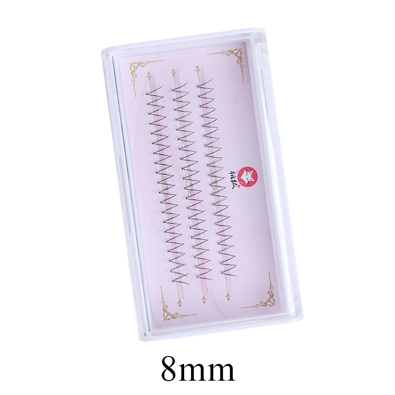 ขนตาปลอม รูปตัว V แบบไขว้กัน คลัสเตอร์เดี่ยว สไตล์ญี่ปุ่น ธรรมชาติ - รูปที่ 4