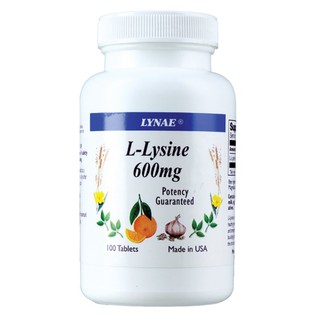 LYNAE L-Lysine 600 mg Vitamin USA 100 เม็ด (1 ขวด)