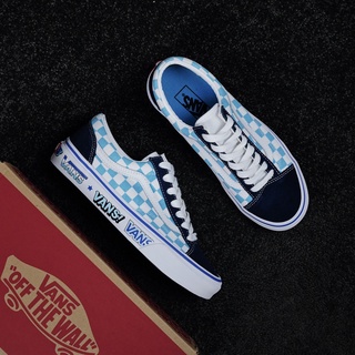 Vans Style 36 Decon รองเท้าผ้าใบ ลายตารางหมากรุก สีฟ้า ไซซ์ 36-44