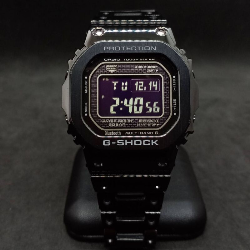 นาฬิกา CASIO G-Shock มือสอง ของแท้ !!🔥 GMW-B5000GD-1DR ~ Full Black Metal &amp; Bluetooth 🔥