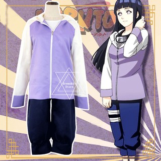 NEW NARUTO Ready Stock เสื้อโค้ทแขนยาวพิมพ์ลายการ์ตูนนารูโตะ 1 ชุด Shippuden Hyuga Hinata