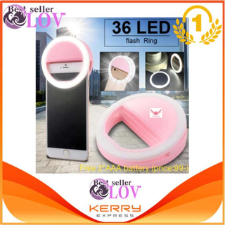 Universal 36 LED Selfie Enhancing Dimmable Cellphone Camera Ring Flash Fill-in Light 3 Brightness Levels