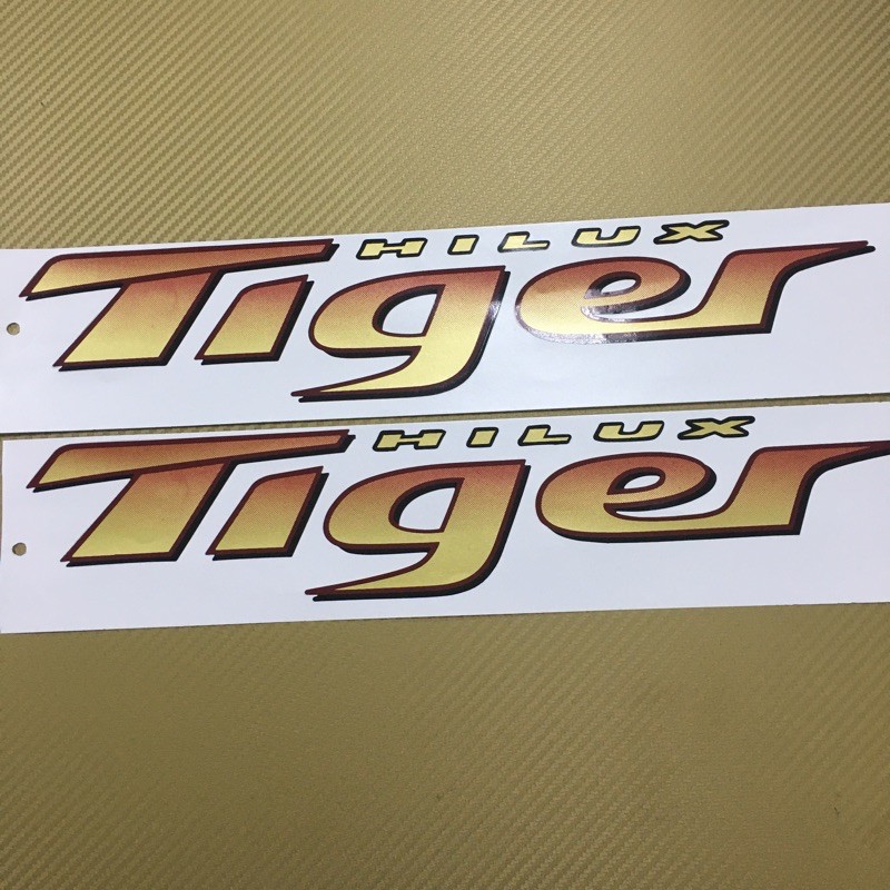 สติกเกอร์ TIge D4D ติดข้างท้ายกระบะ Toyota HILUX ปี 2002 ราคาต่อคู่ มี 2 ชิ้น