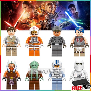 Snowtrooper Minifigures Rey Luke Skywalker Kit Fisto Captain Jag Star Wars ของเล่นของขวัญ Mini Figures C023-30