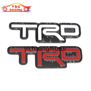 Trd สติกเกอร์ฉลากอลูมิเนียม สามมิติ ดัดแปลง สําหรับติดตกแต่งรถยนต์ TOYOTA WISHI