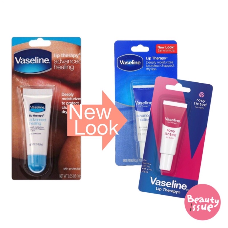 พร้อมส่ง แท้ 100% นำเข้าจากเมกา‼️ Vaseline Lip Therapy Advanced Healing &amp; Rosy lip tint 10g ( ชนิดหลอด)