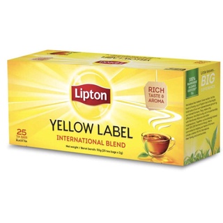 🔥ถูกสุด !!🔥ของแท้ ชาลิปตัน ชนิดซอง Lipton Yellow Label Tea ขนาด 25 ซอง สินค้ามีพร้อมส่ง