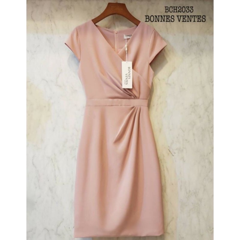 bonnes ventes dress สีชมพู