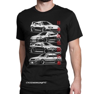 เสื้อยืดผ้าฝ้าย พิมพ์ลายรถยนต์ JDM Legends สไตล์ญี่ปุ่น สําหรับผู้ชายS-5XL