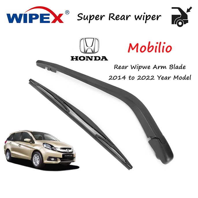 Honda Mobilio ใบปัดน้ําฝนด้านหลัง arm blade สําหรับ 2014 ถึง 2022 MOBI LIO ที่ปัดน้ําฝนกระจกด้านหลังรถยนต์ (แขน/ใบมีด) จาก wipex