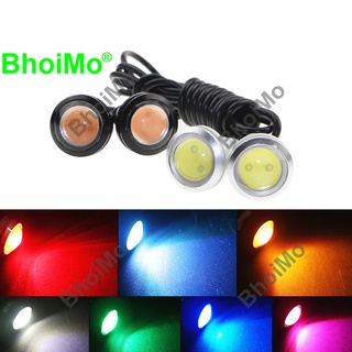 Bhoimo ไฟตัดหมอกเลนส์ Hd Drl Led 18 มม. กันน้ําสีเหลืองอําพันสําหรับรถยนต์รถจักรยานยนต์รถจักรยานยนต์ Dc12V สีแดงสีเหลืองสีฟ้าสีเหลือง