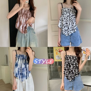 STYLE🔥พร้อมส่ง🔥6096*เสื้อยืดแขนกุดผู้หญิงน่ารัก แฟชั่นสไตร์เกาหลี เสื้อกล้ามเกาหลี เสื้อกล้ามแฟชั่นผู้หญิง ครอปสายเดี่ยว