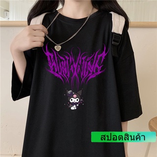 เสื้อยืดวินเทจเสื้อยืด Kawaii Kuromi ดีไซน์ญี่ปุ่นฮาราจูกุ Hello Kitty KawaiiS-4XL