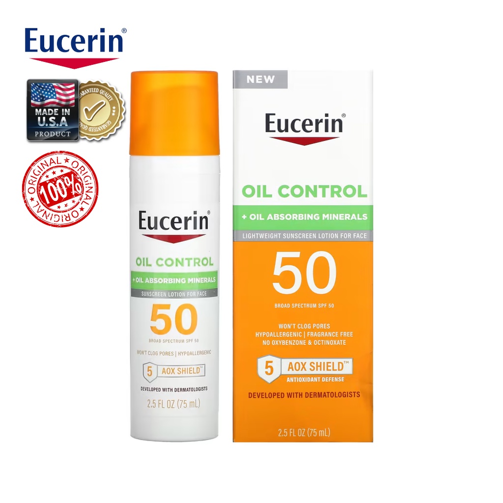 พร้อมส่ง Eucerin Oil Control Lightweight Sunscreen Lotion for Face SPF