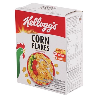 Kelloggs เคลล็อกส์ คอร์นเฟลกส์ อาหารเช้าซีเรียลธัญพืช 25 ก. Kelloggs Corn Flakes Breakfast Cereal 25 g.ซีเรียล กราโนล่