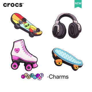 Jibbitz crocs charms สเก็ตบอร์ด ลายการ์ตูน สําหรับตกแต่งรองเท้า