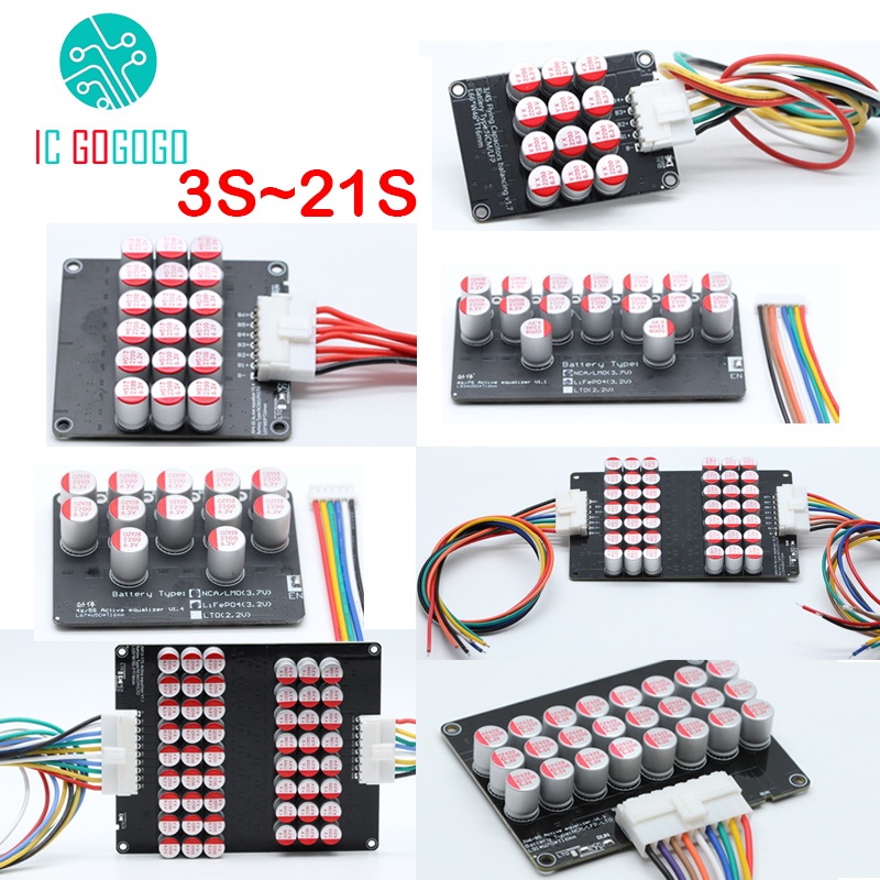 1A 3A 5A 6A Balance Li-ion Lifepo4 LTO แบตเตอรี่ลิเธียม Active Equalizer Balancer Board Capacitor BMS 3S 4S 5S 7S 8S 10S 16S 17S 21S 12V 24V 48V 72V 36V 36V 36V