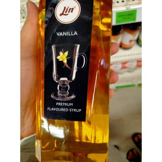 น้ำเชื่อม กลิ่นวานิลลา Lin vanilla premium flavoured Syrup (ออเดอร์ขั้นต่ำ2ขวดขึ้นไปค่ะ)