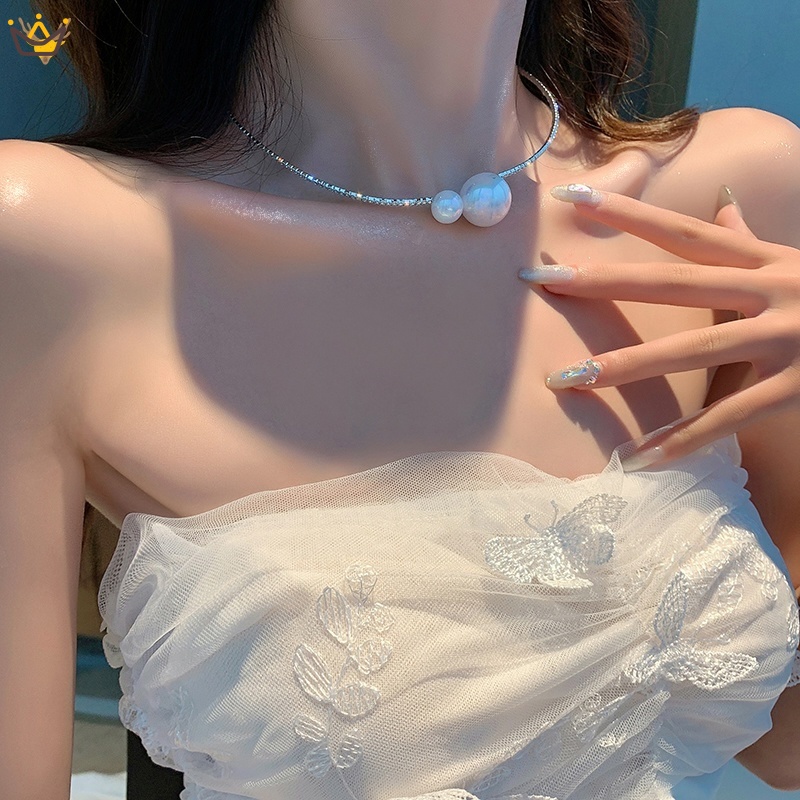 สร้อยคอโชคเกอร์มุกสไตล์เกาหลีสําหรับผู้หญิง CFH MM