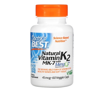 Doctors Best Natural Vitamin K2 MK-7 45 mag 60 Veg Caps