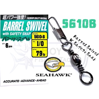 Seahawk BARREL SWIVEL W SAFETY SNAP 5610B